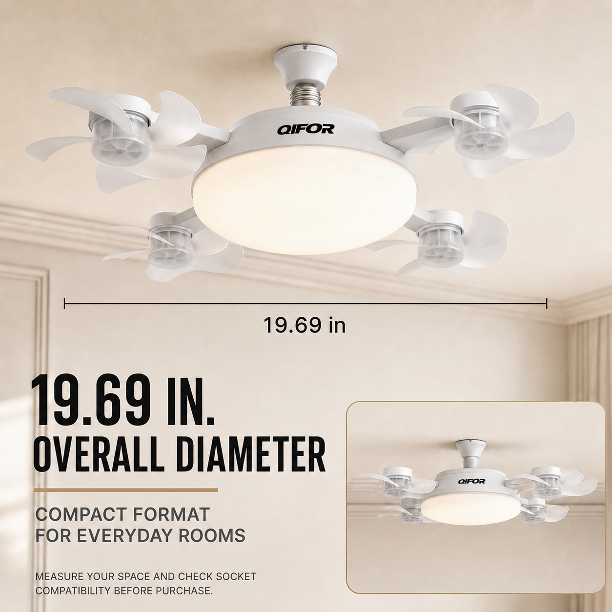 Socket Fan Light