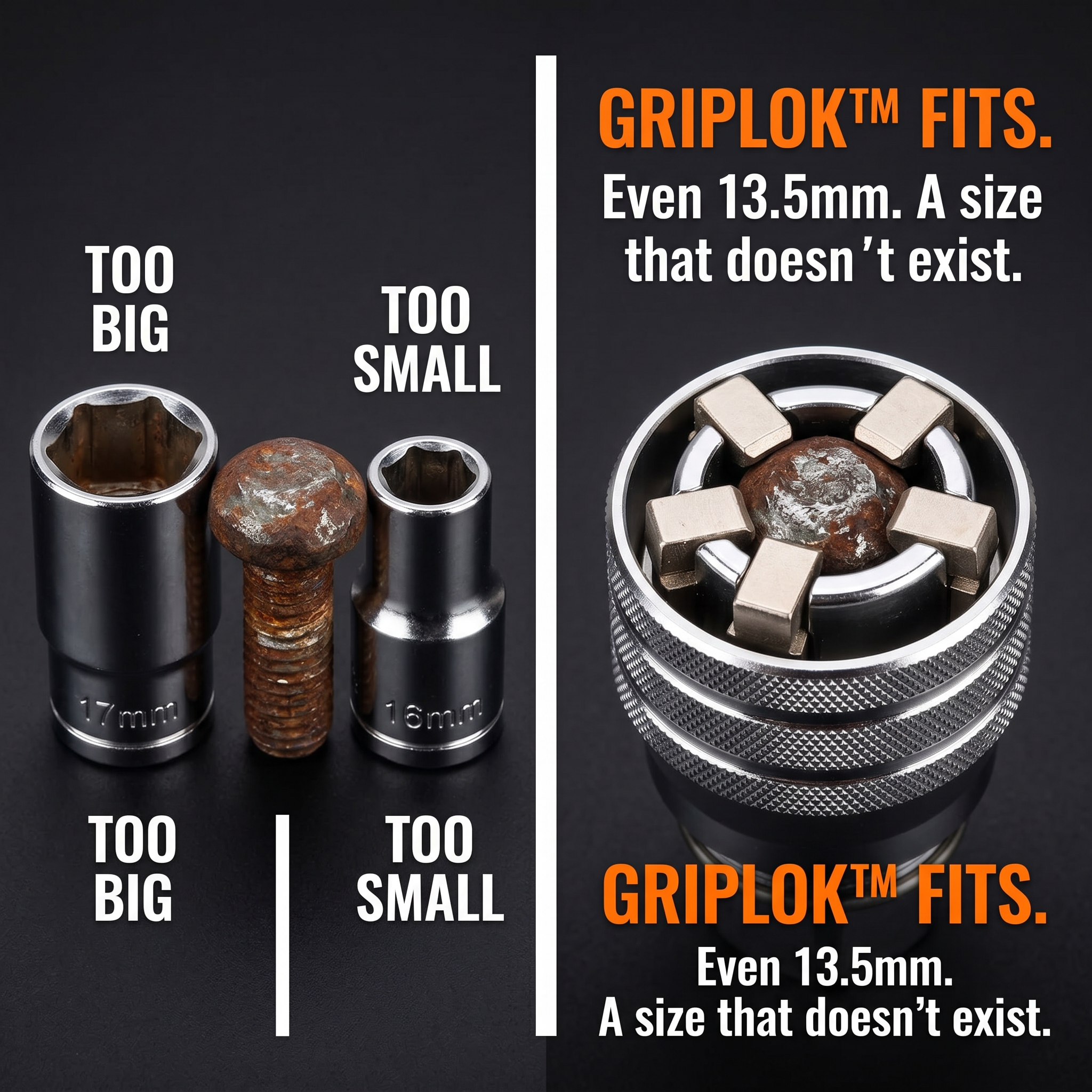 GRIPLOK™ Universal Socket