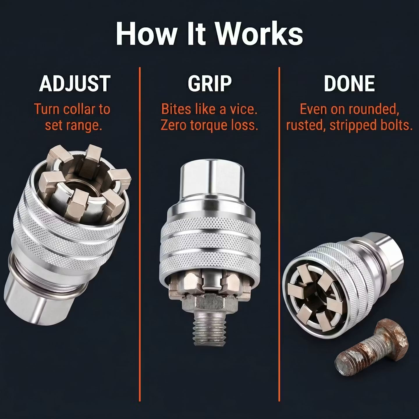 GRIPLOK™ Universal Socket