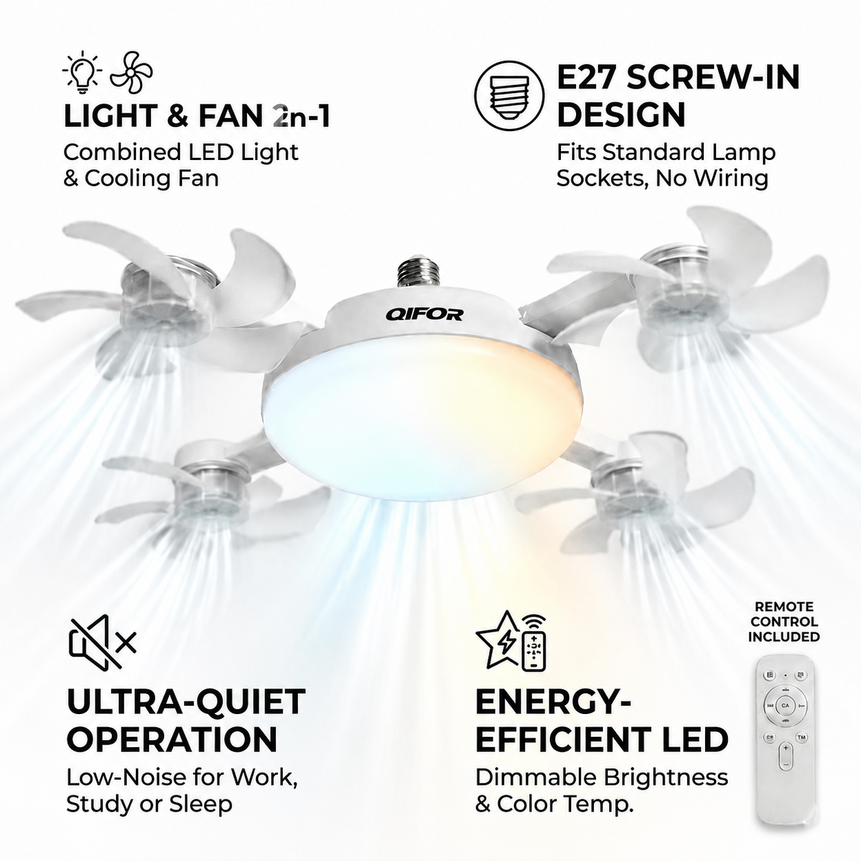 Socket Fan Light